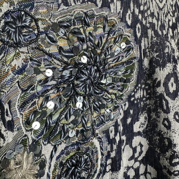 Soft Surroundings Kimono S/M Emory Cardi Embroidered Cardigan Poncho Topper NEW - Picture 12 of 14